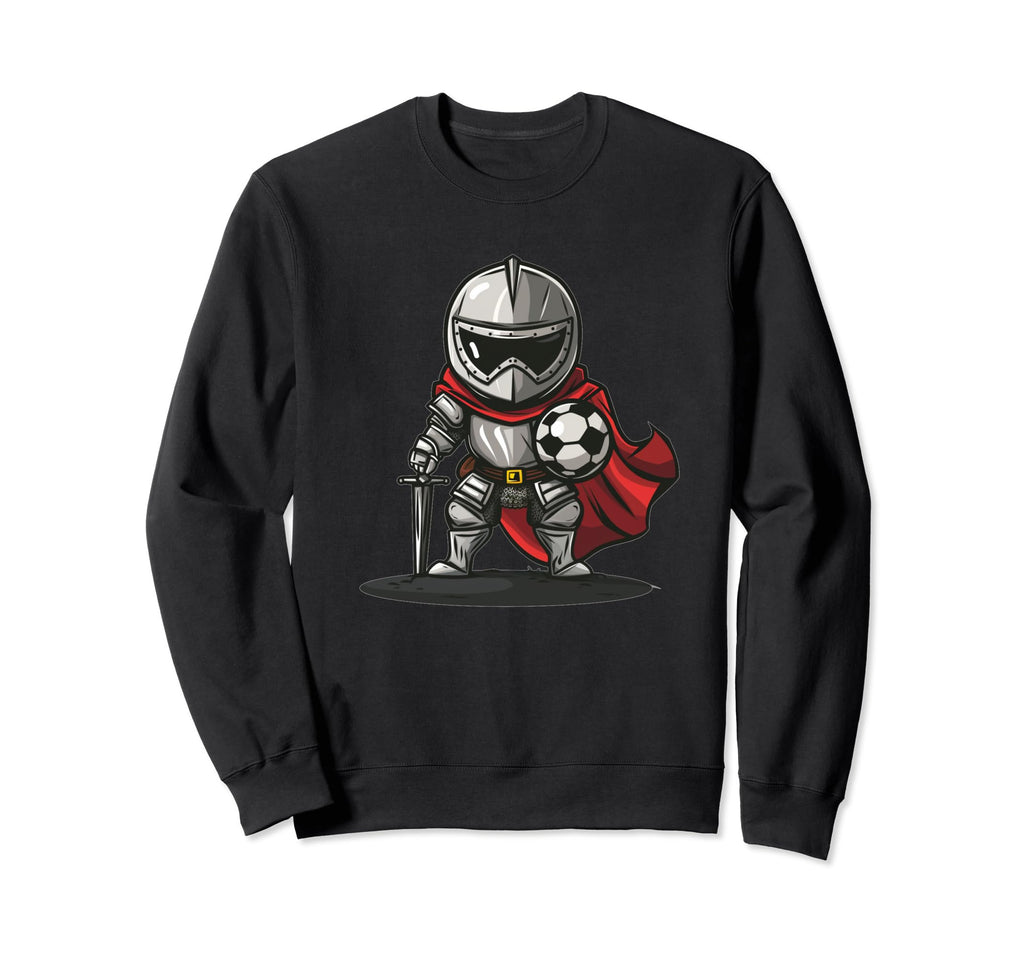 Funny Soccer Player Knight Sweatshirt - Casual Everyday Wear for Adults