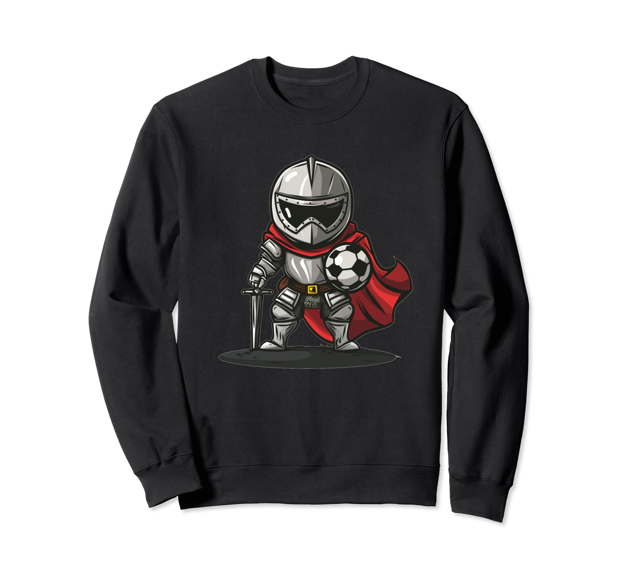 Funny Soccer Player Knight Sweatshirt - Casual Everyday Wear for Adults