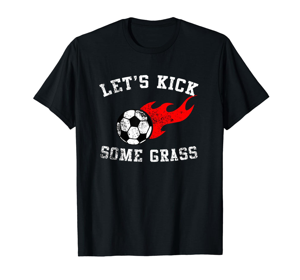 I Love Soccer Playing Lets Kick Some T-Shirt - Graphic Print Men Women