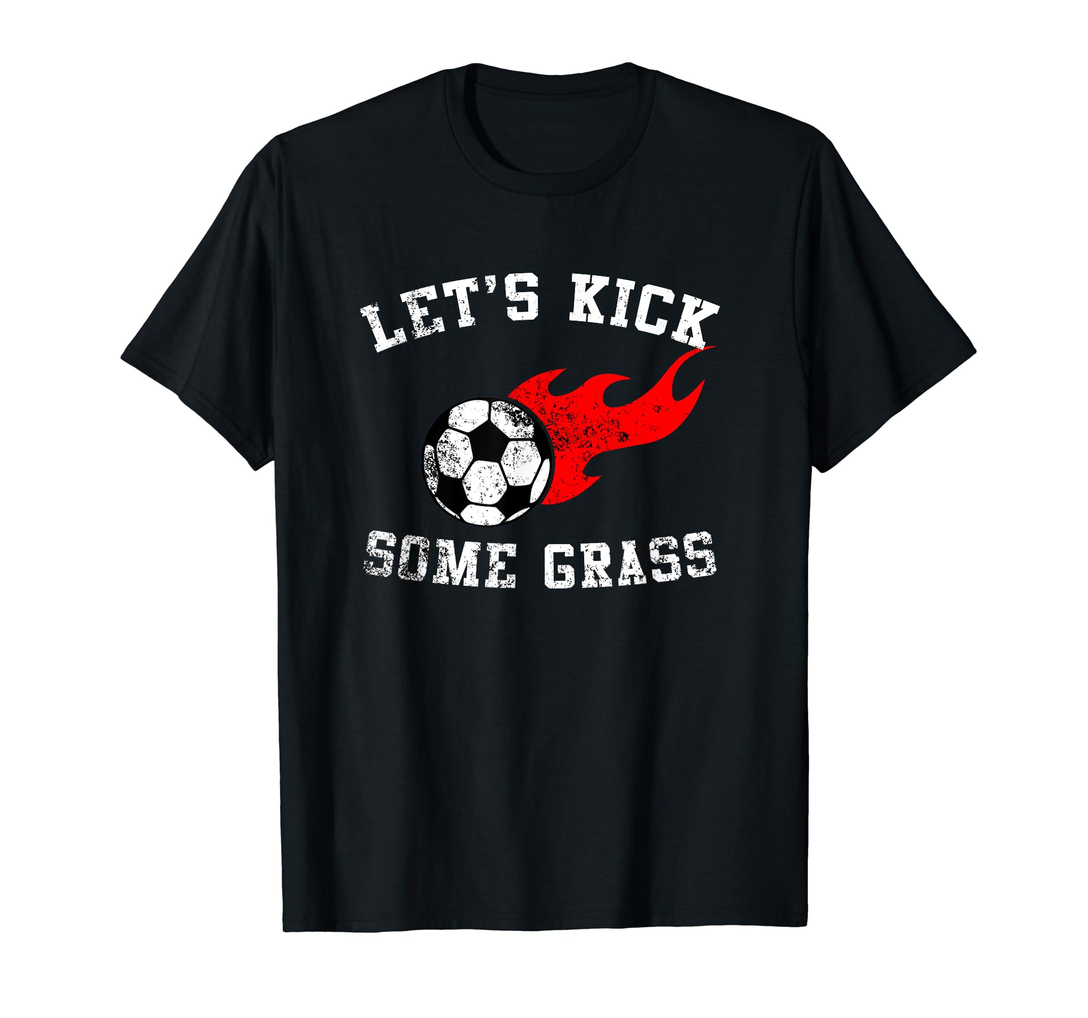 I Love Soccer Playing Lets Kick Some T-Shirt - Graphic Print Men Women