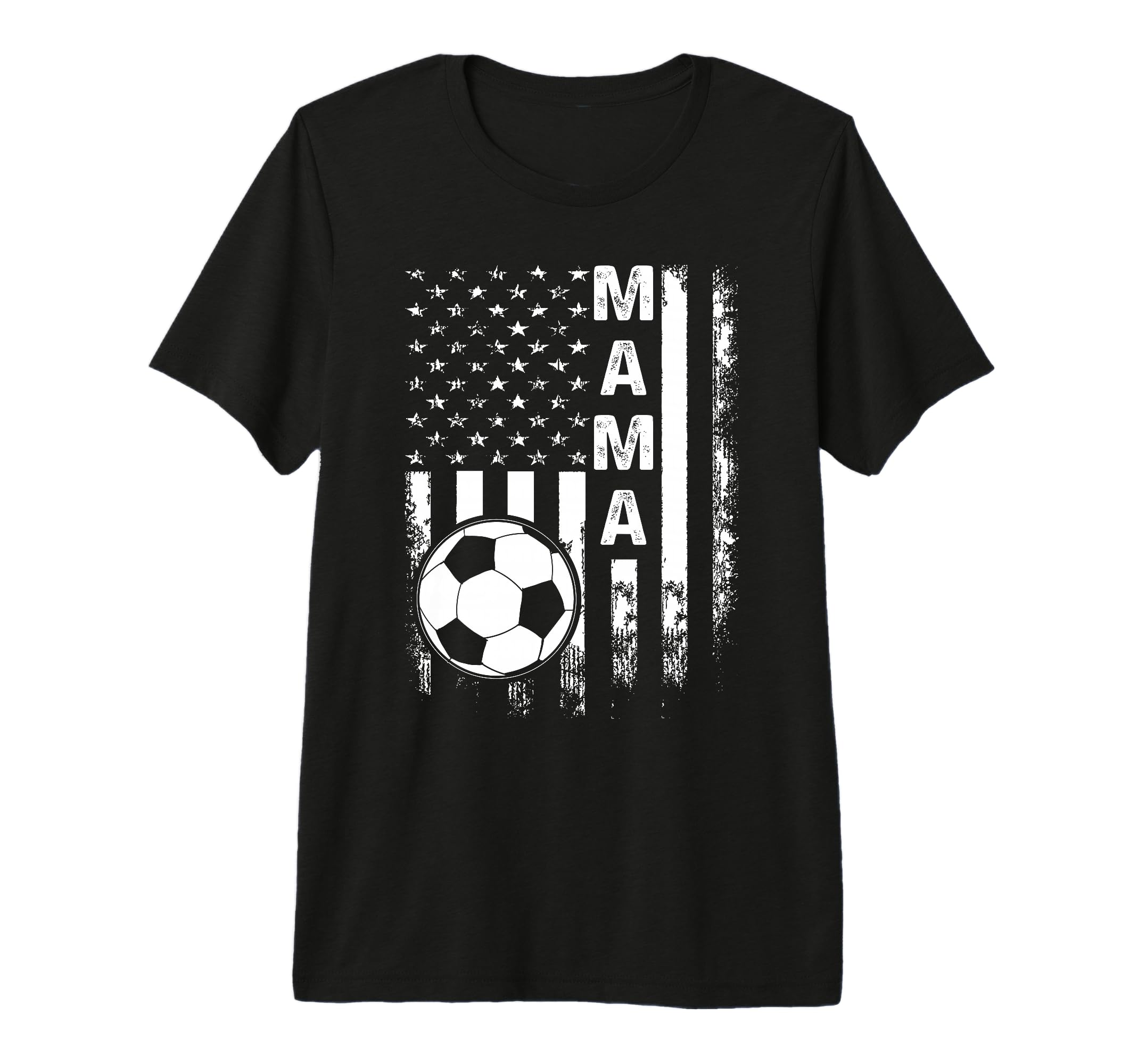 Soccer Mama America Flag Tri Blend T-Shirt - Graphic Print Men Women
