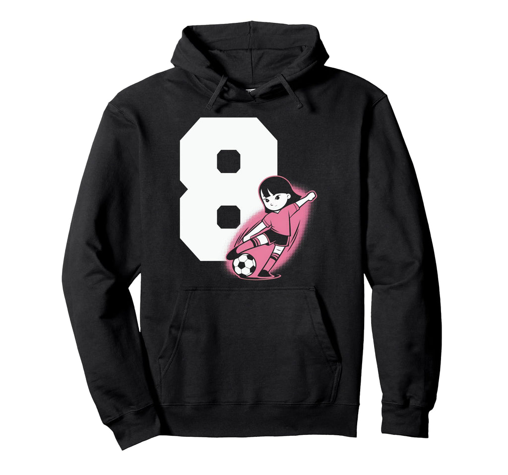 8 Soccer Birthday Gift Soccer Fan Sports Hoodie - Streetwear Style Unisex