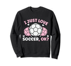 Soccer Soccer Player Soccer Sweatshirt - Graphic Print Unisex
