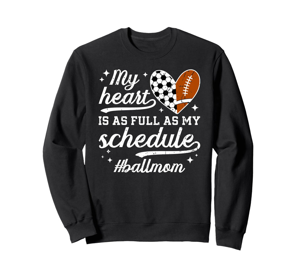 Ball Mom Proud Football Soccer Mom Sweatshirt - Custom Art Print Men Women
