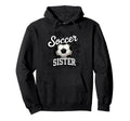 Soccer Sister Heart Football Family Hoodie - Graphic Print Men Women