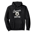 Soccer Sister Heart Football Family Hoodie - Graphic Print Men Women