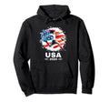 American Flag Soccer Womens Soccer Hoodie - Aesthetic Graphic for Adults
