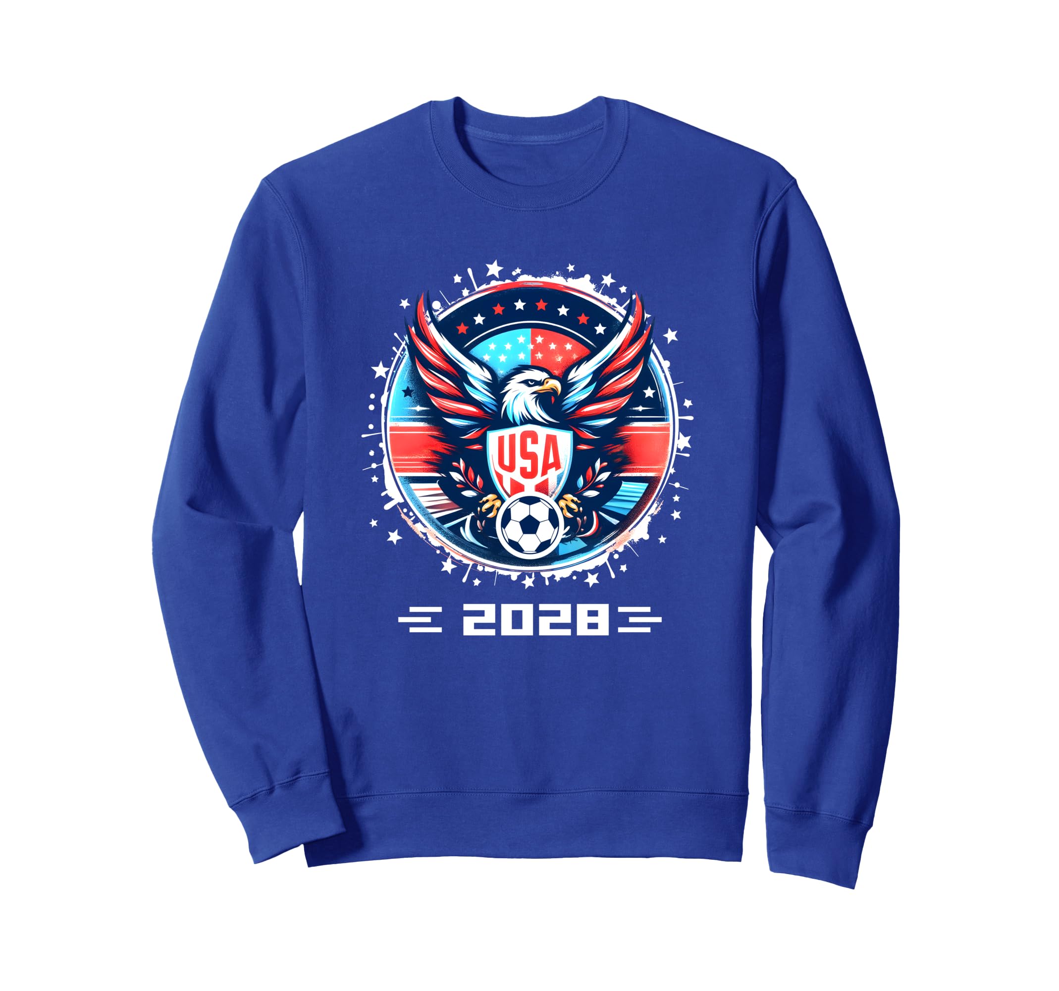 American Flag Soccer Womens Sweatshirt - Aesthetic Graphic Men Women
