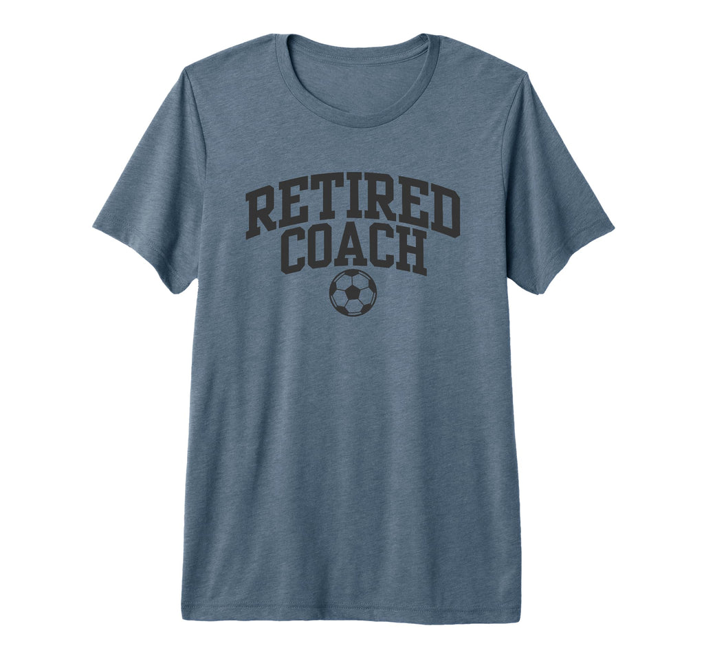 Retired Coach Soccer Team Mentor Tri T-Shirt - Aesthetic Graphic Unisex