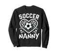 Soccer Nanny Leopard Heart Nanny Sweatshirt - Novelty Apparel for Adults