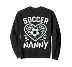 Soccer Nanny Leopard Heart Nanny Sweatshirt - Novelty Apparel for Adults