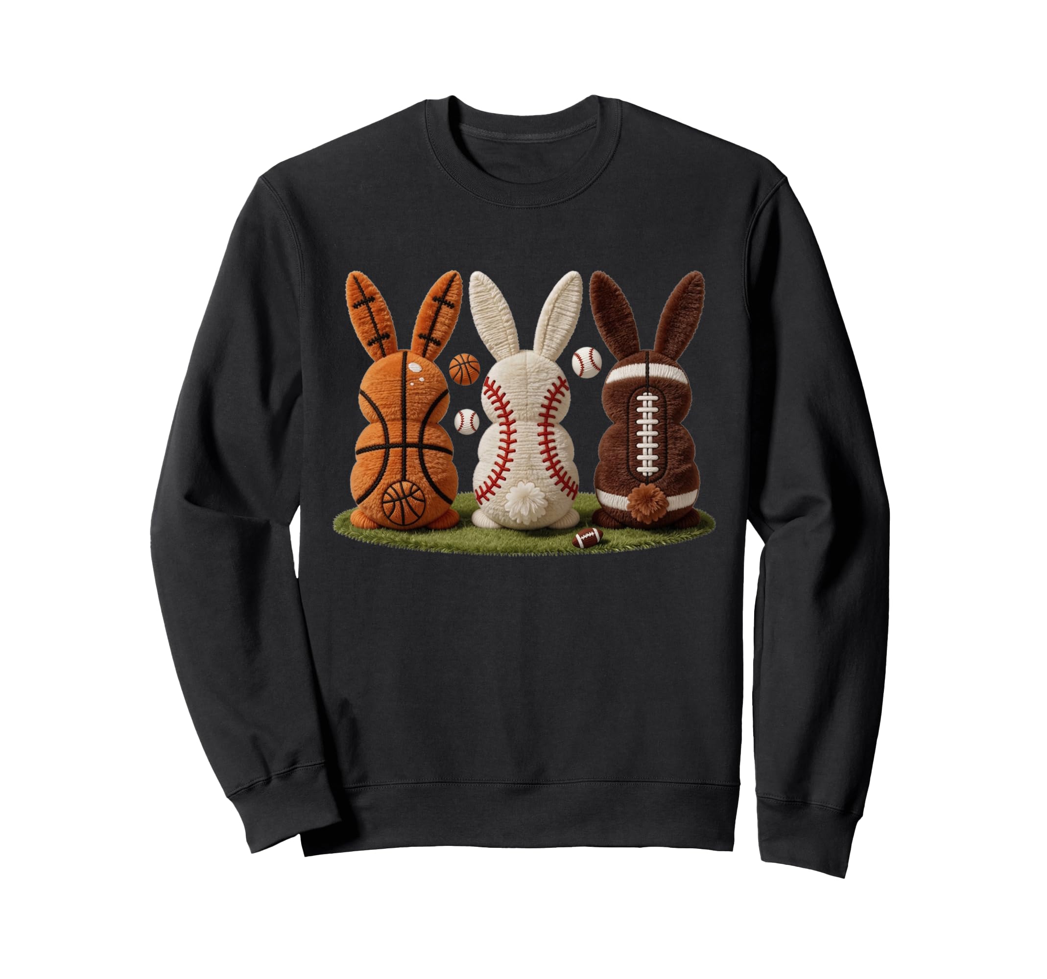 Easter Bunny Sports Basketball Sweatshirt - Minimalist Print Men Women