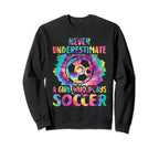 Never Underestimate Who Plays Sweatshirt - Aesthetic Graphic for Adults