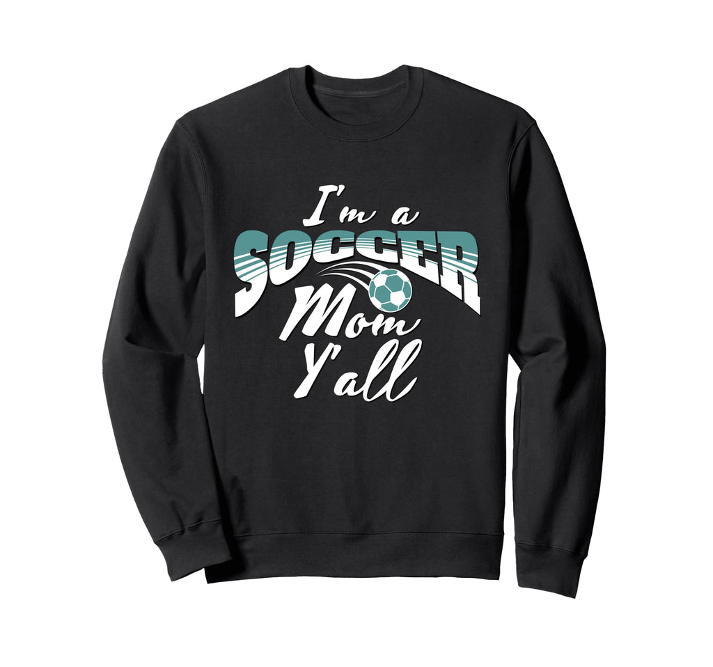 Mom Soccer Lover Soccer Mom Gift Teal Sweatshirt - Graphic Print Men Women