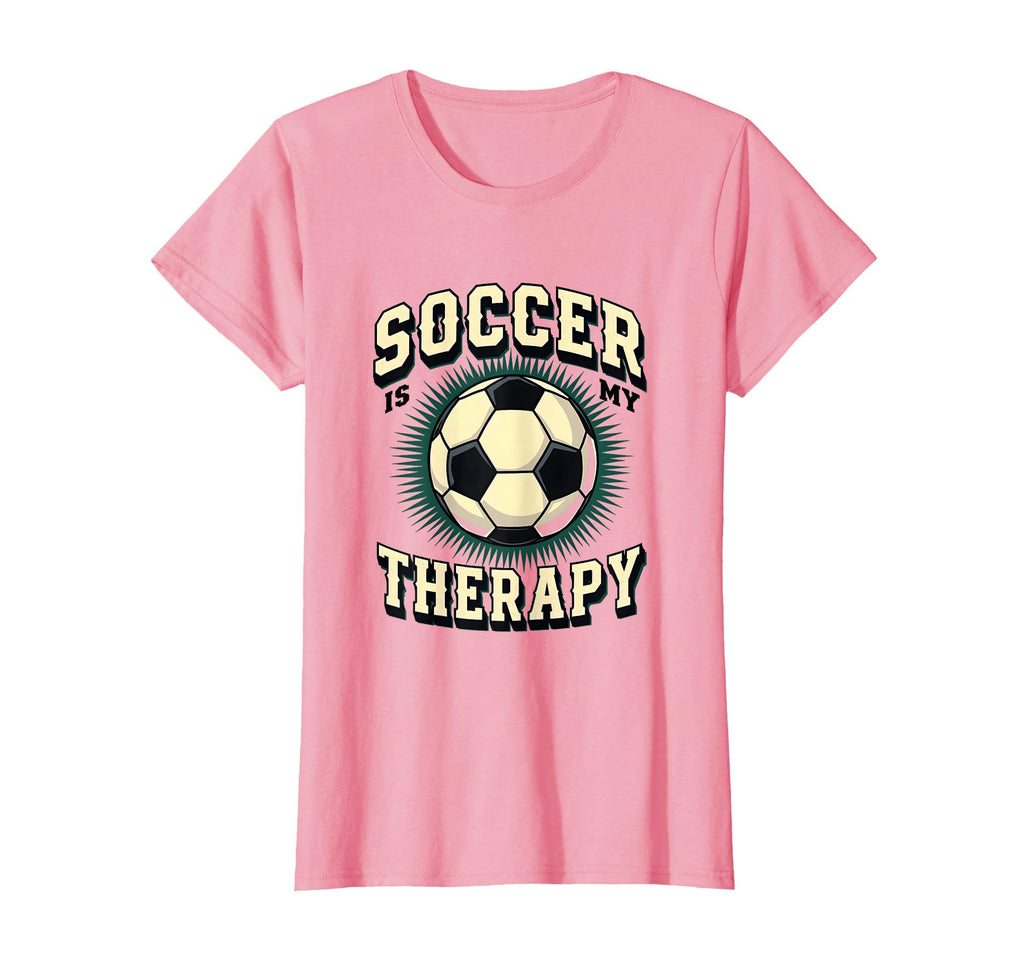Soccer Is My Therapy Funny Soccer T-Shirt - Fun Novelty Design for Adults