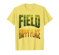 Field Is My Happy Place Soccer Lover T-Shirt - Novelty Apparel Men Women
