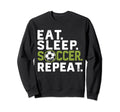 Eat Sleep Soccer Repeat Funny Soccer Sweatshirt - Graphic Print for Adults