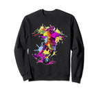 Soccer Paint Splash Womens Soccer Sweatshirt - Custom Art Print Men Women