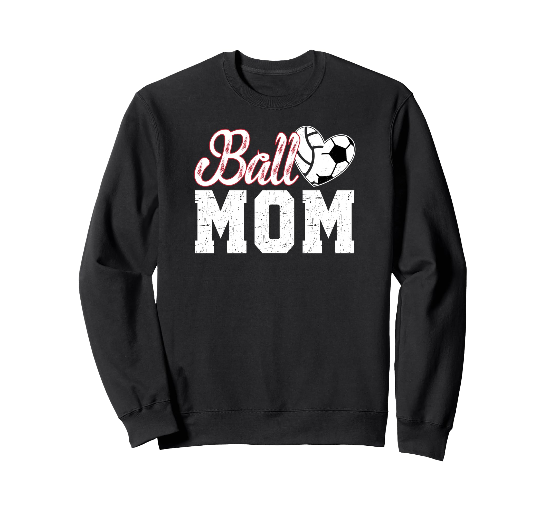 Ball Mom Soccer Volleyball Mom Sweatshirt - Graphic Print Men Women