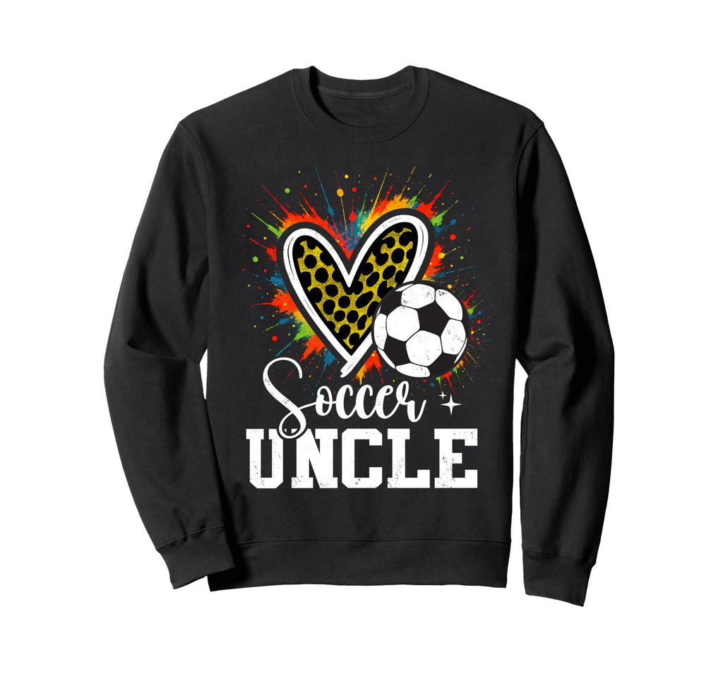 Soccer Uncle Leopard Heart Colorful Sweatshirt - Novelty Apparel Men Women