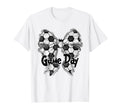 Coquette Bow Soccer Game Day Soccer Mom T-Shirt - Graphic Print Men Women