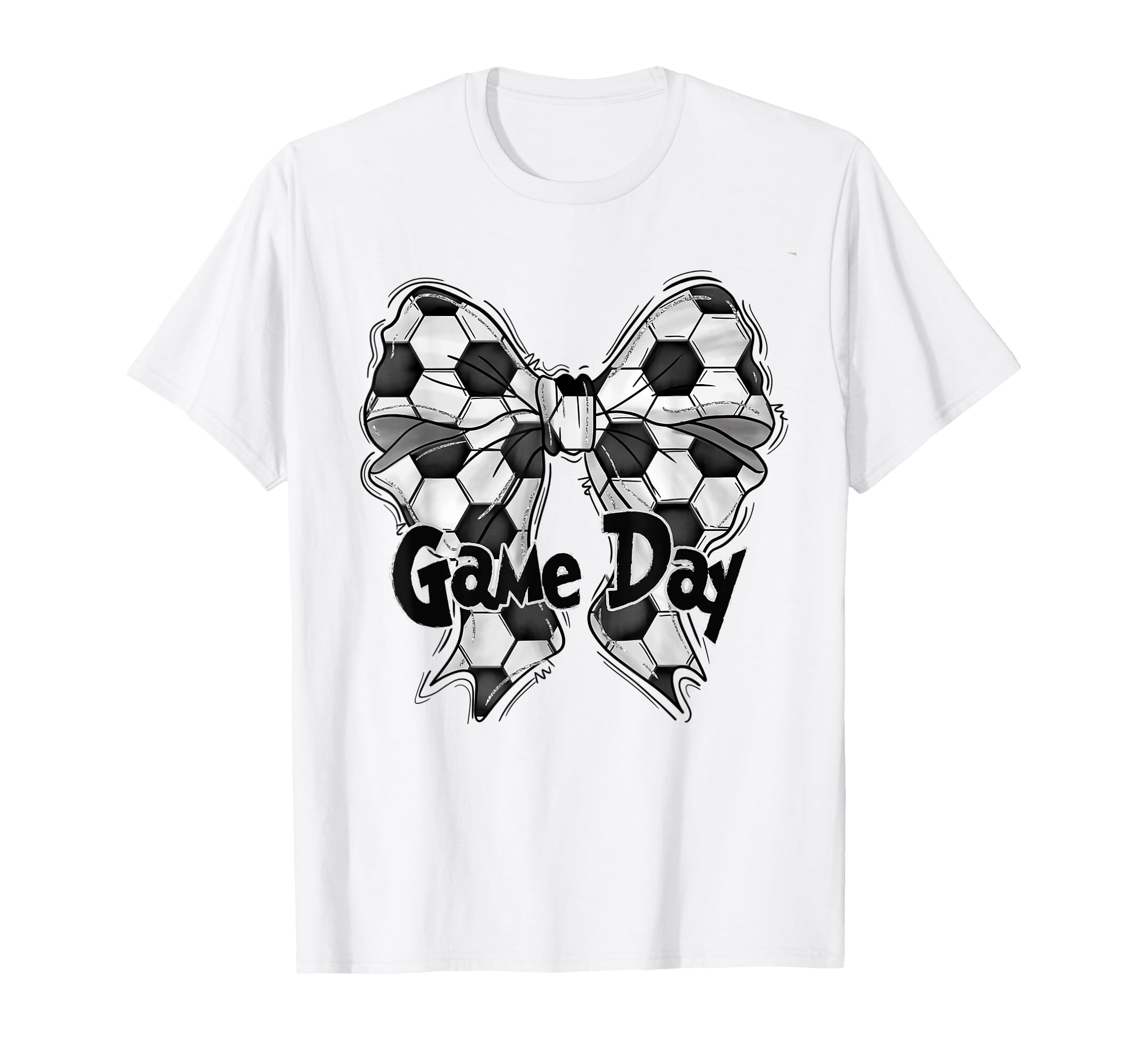 Coquette Bow Soccer Game Day Soccer Mom T-Shirt - Graphic Print Men Women