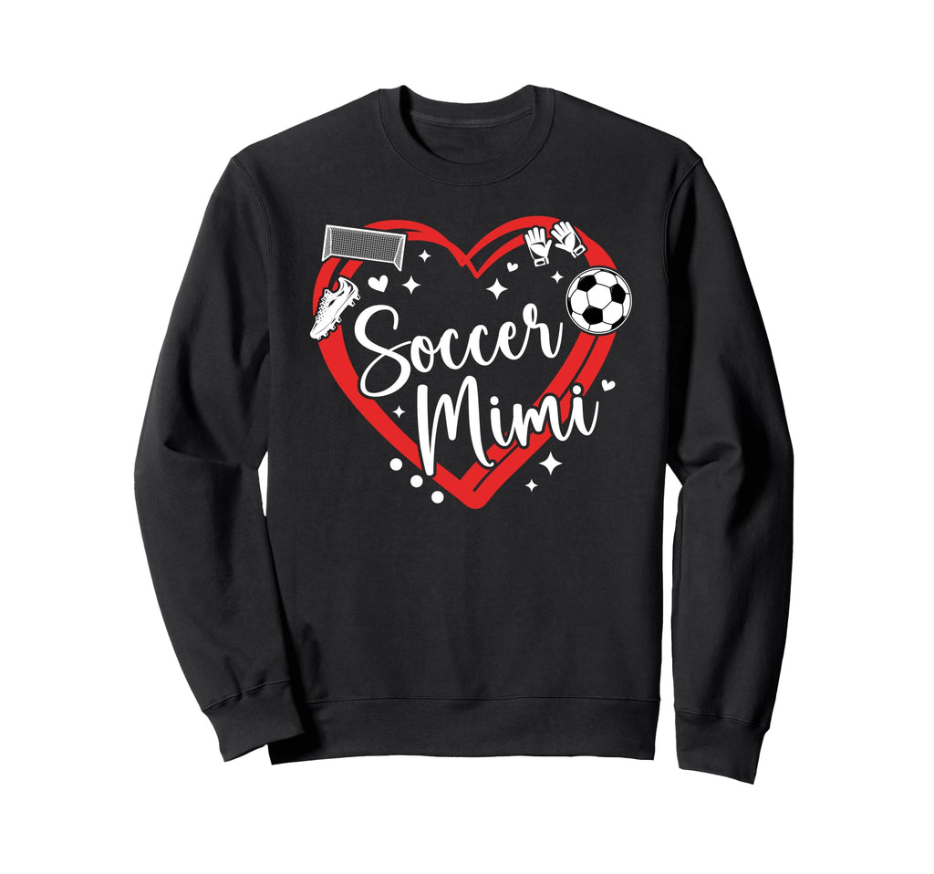 Soccer Mimi Grandma Heart Mimi Sweatshirt - Aesthetic Graphic for Adults