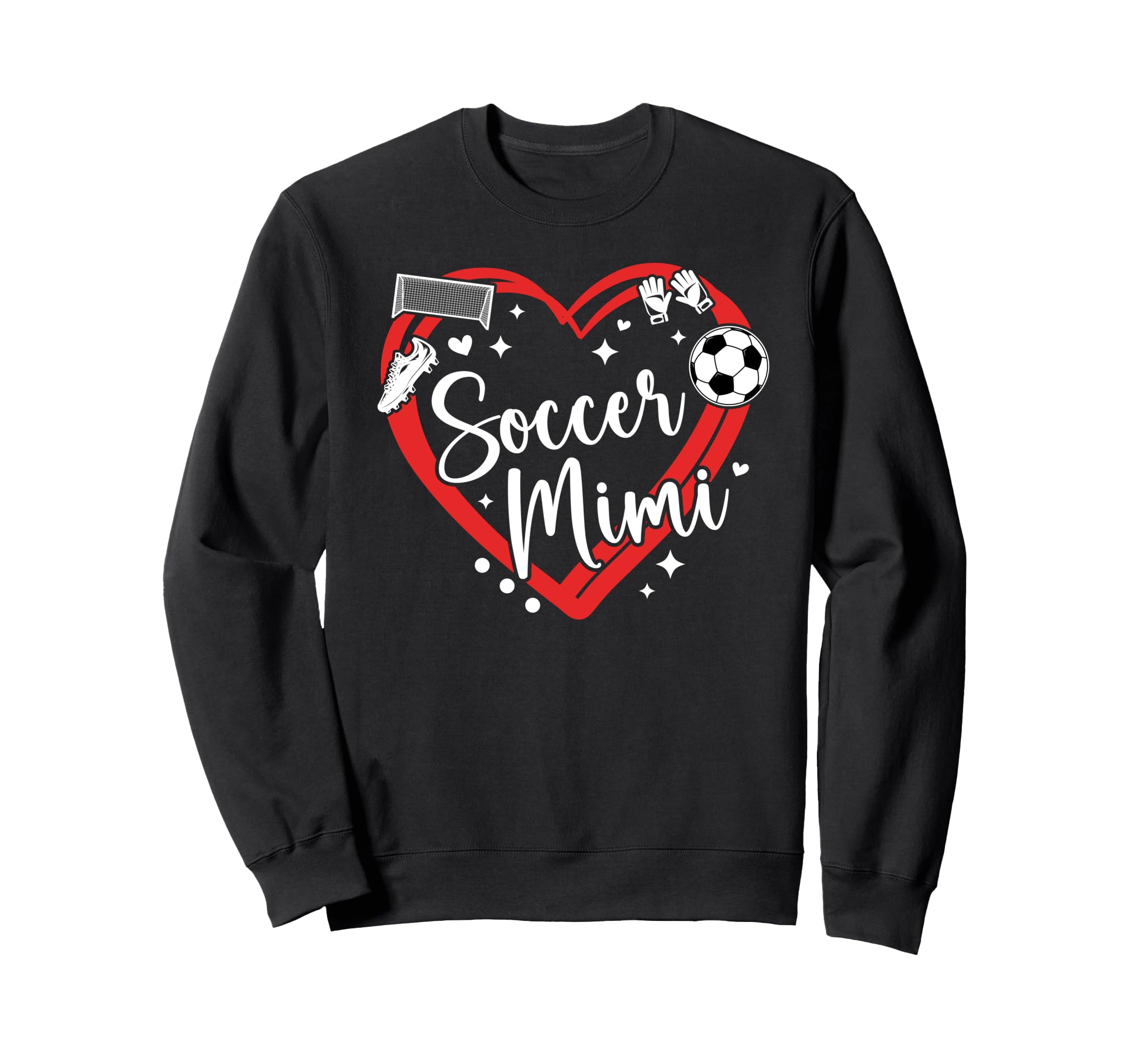 Soccer Mimi Grandma Heart Mimi Sweatshirt - Aesthetic Graphic for Adults