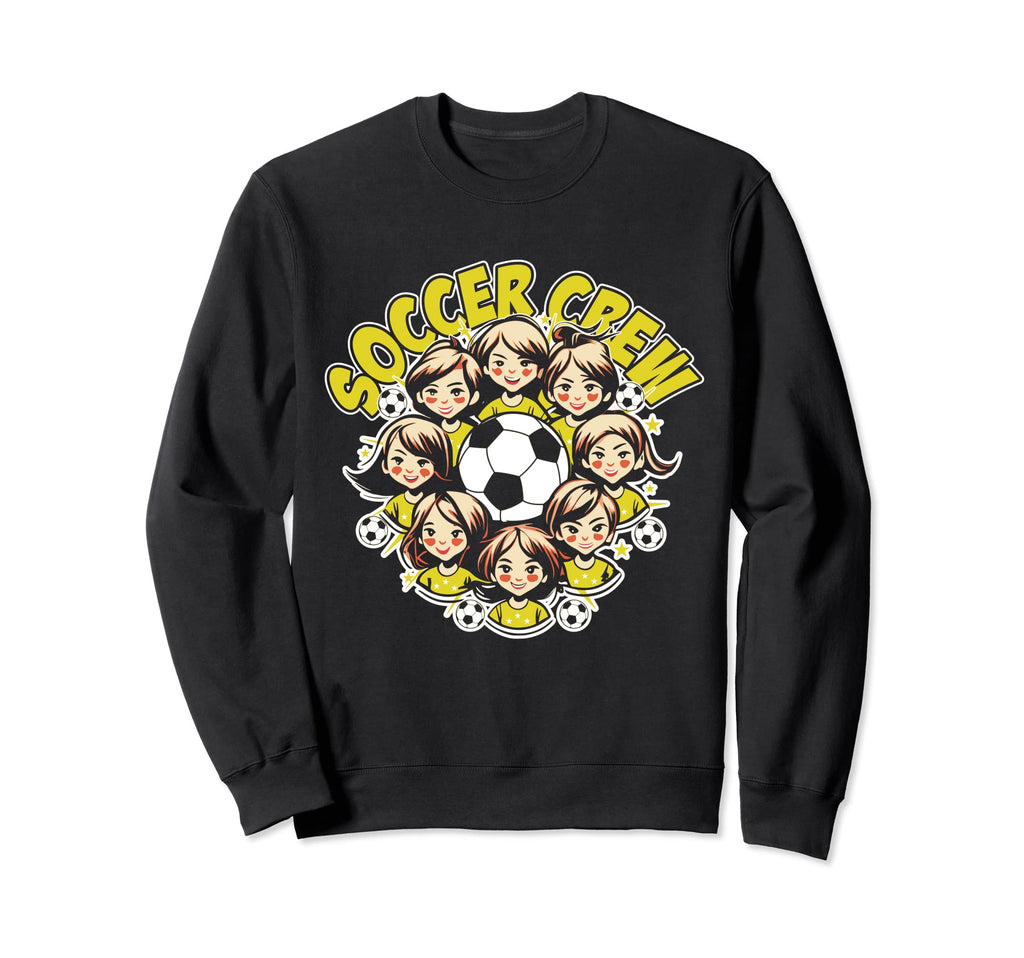 Soccer Ladies Crew Soccer Team Sweatshirt - Fun Novelty Design Men Women