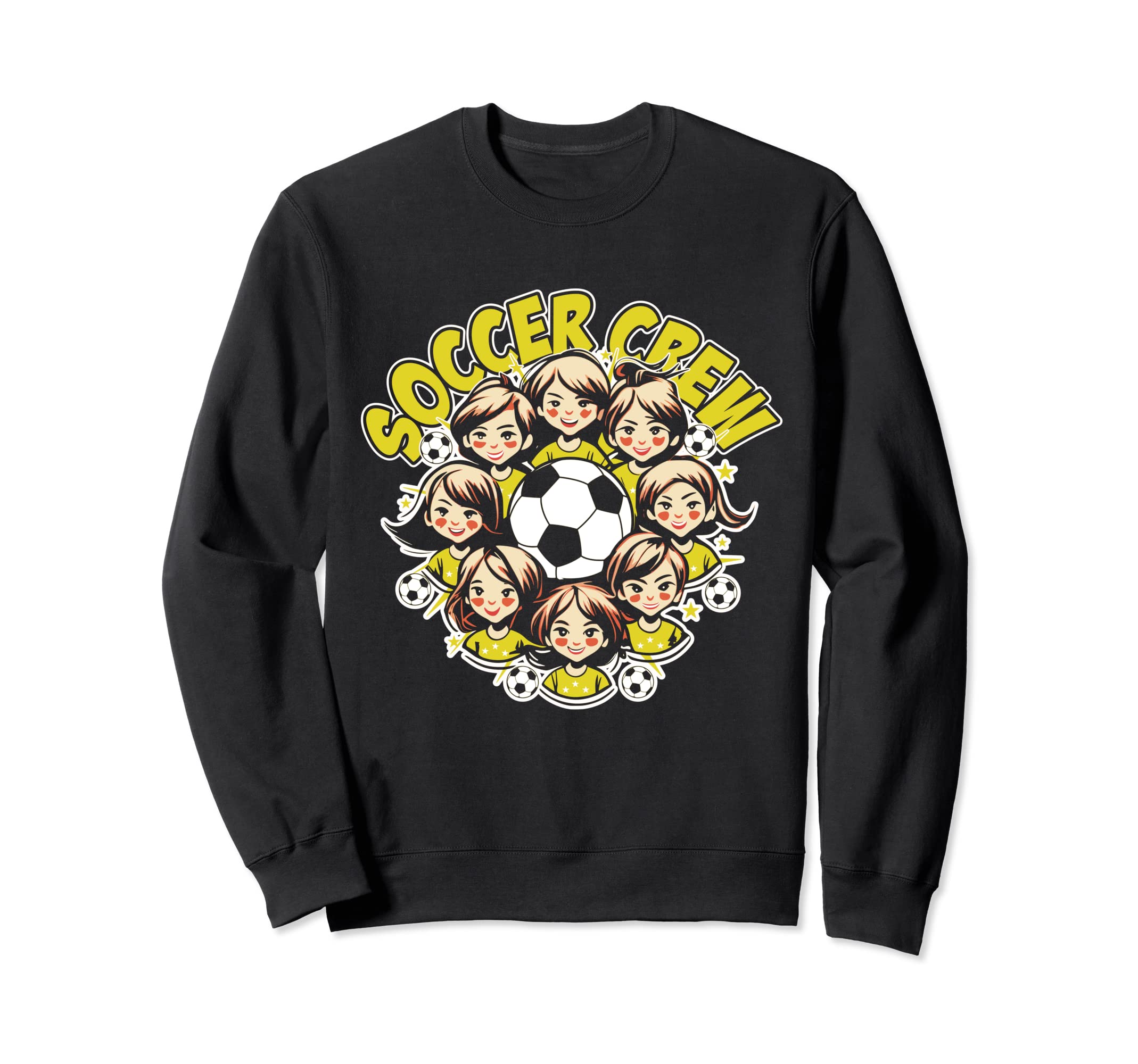 Soccer Ladies Crew Soccer Team Sweatshirt - Fun Novelty Design Men Women
