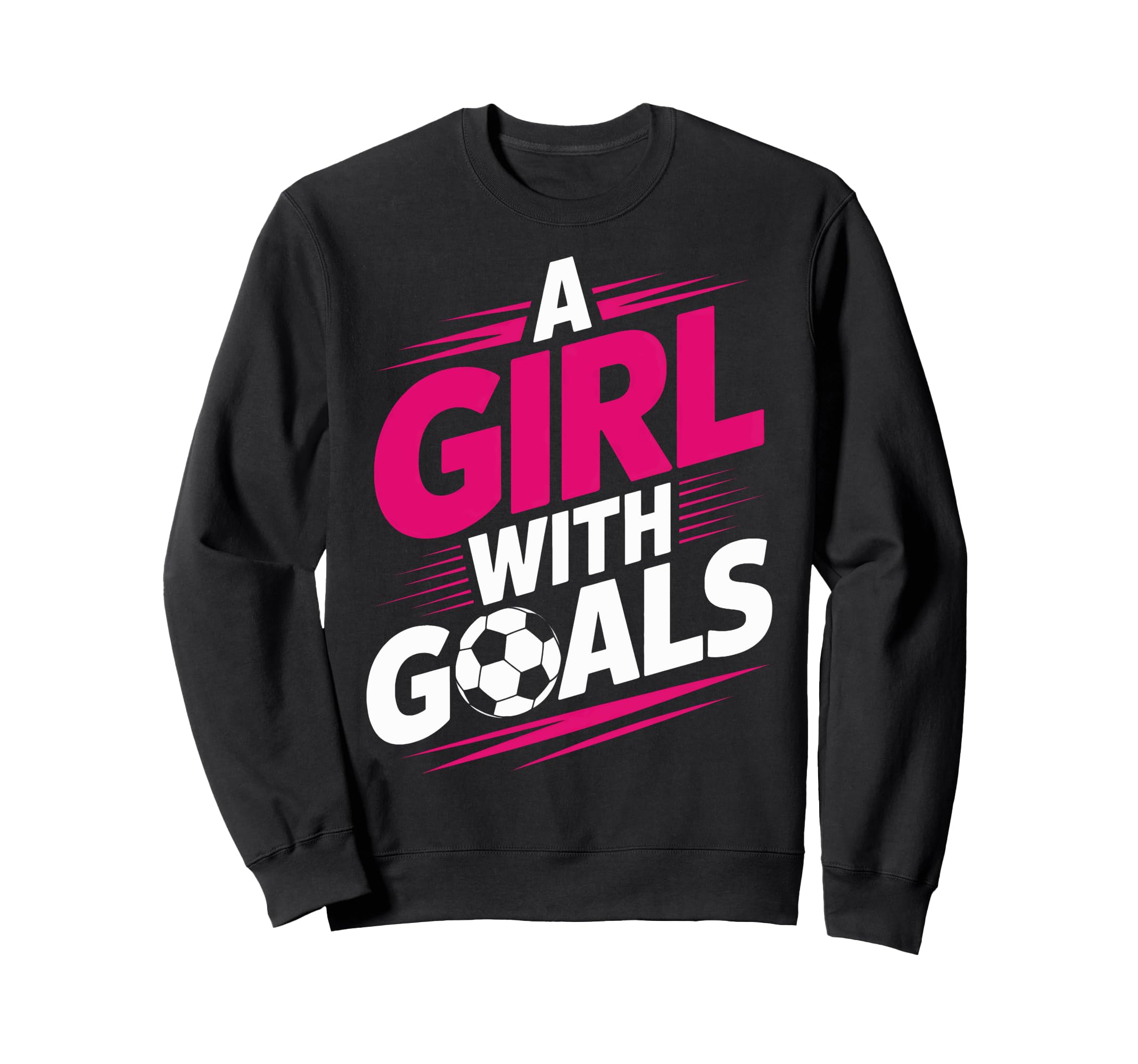 Goals Soccer Enthusiast Motivated Sweatshirt - Minimalist Print Men Women