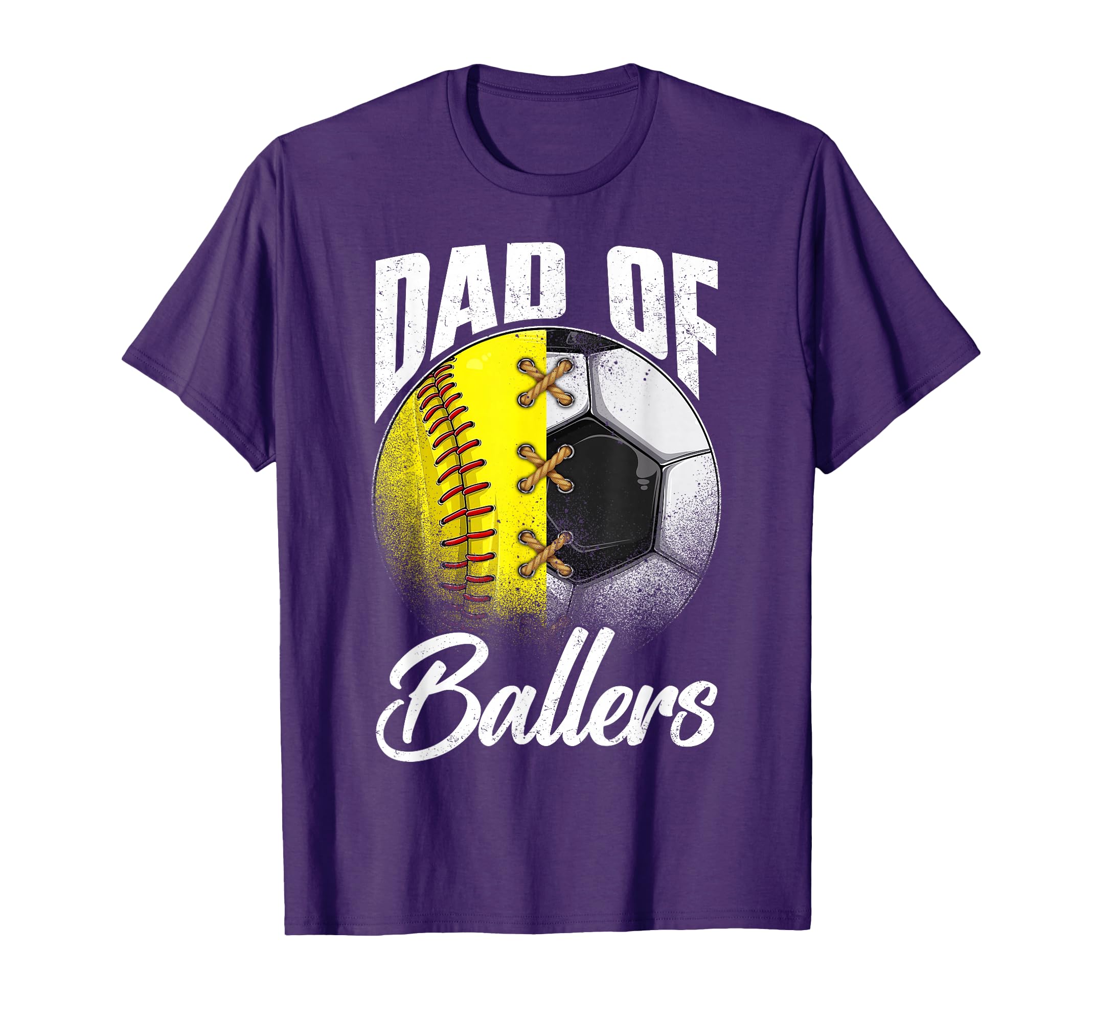 Dad Ballers Soccer Softball T-Shirt - Casual Everyday Wear for Adults