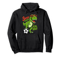 Dinosaur Soccer Fan Training Soccer T Rex Hoodie - Graphic Print for Adults