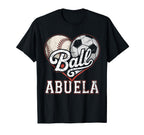 Ball Abuela Baseball Soccer Heart T-Shirt - Aesthetic Graphic for Adults