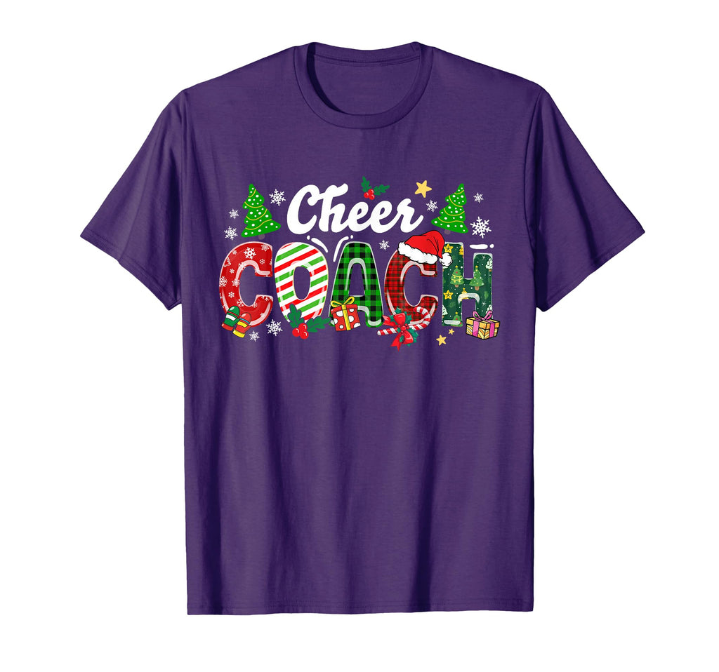 Cheer Coach Cheerleader Coach Holiday T-Shirt - Unique Graphic Men Women