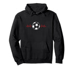 Soccer Ball Heartbeat Players Hoodie - Aesthetic Graphic for Adults