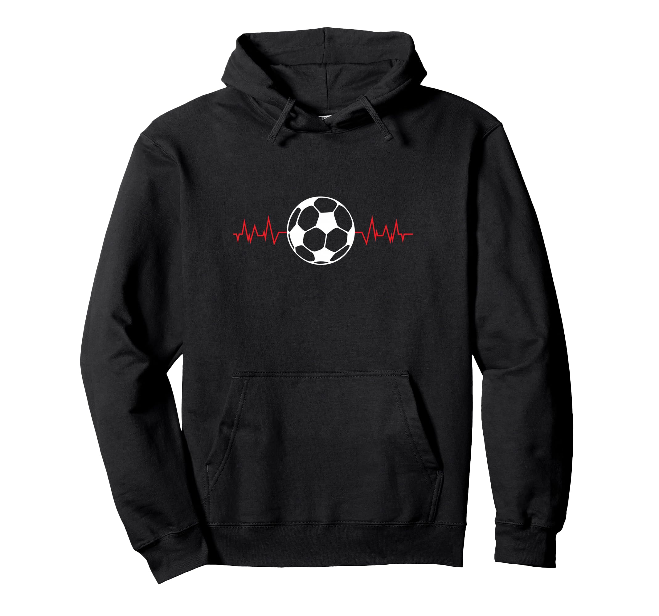 Soccer Ball Heartbeat Players Hoodie - Aesthetic Graphic for Adults