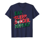 Eat Sleep Soccer Repeat Soccer Player T-Shirt - Minimalist Print Unisex