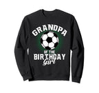 Grandpa Birthday Soccer Lover Sweatshirt - Minimalist Print Men Women