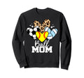 Ball Mom Funny Softball Volleyball Sweatshirt - Novelty Apparel for Adults