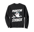Phantom Striker Funny Ghost Soccer Sweatshirt - Graphic Print Men Women