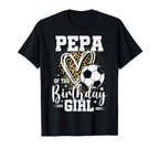Pepa Birthday Soccer Ball Leopard Heart T-Shirt - Streetwear Style Unisex
