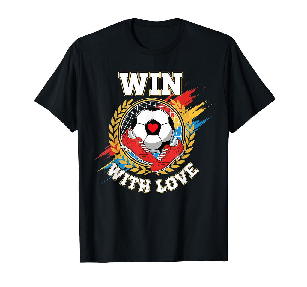 Win Love Soccer Team Spirit Player T-Shirt - Aesthetic Graphic Unisex