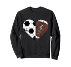 Leopard Soccer And Football Mom Sweatshirt - Aesthetic Graphic Men Women