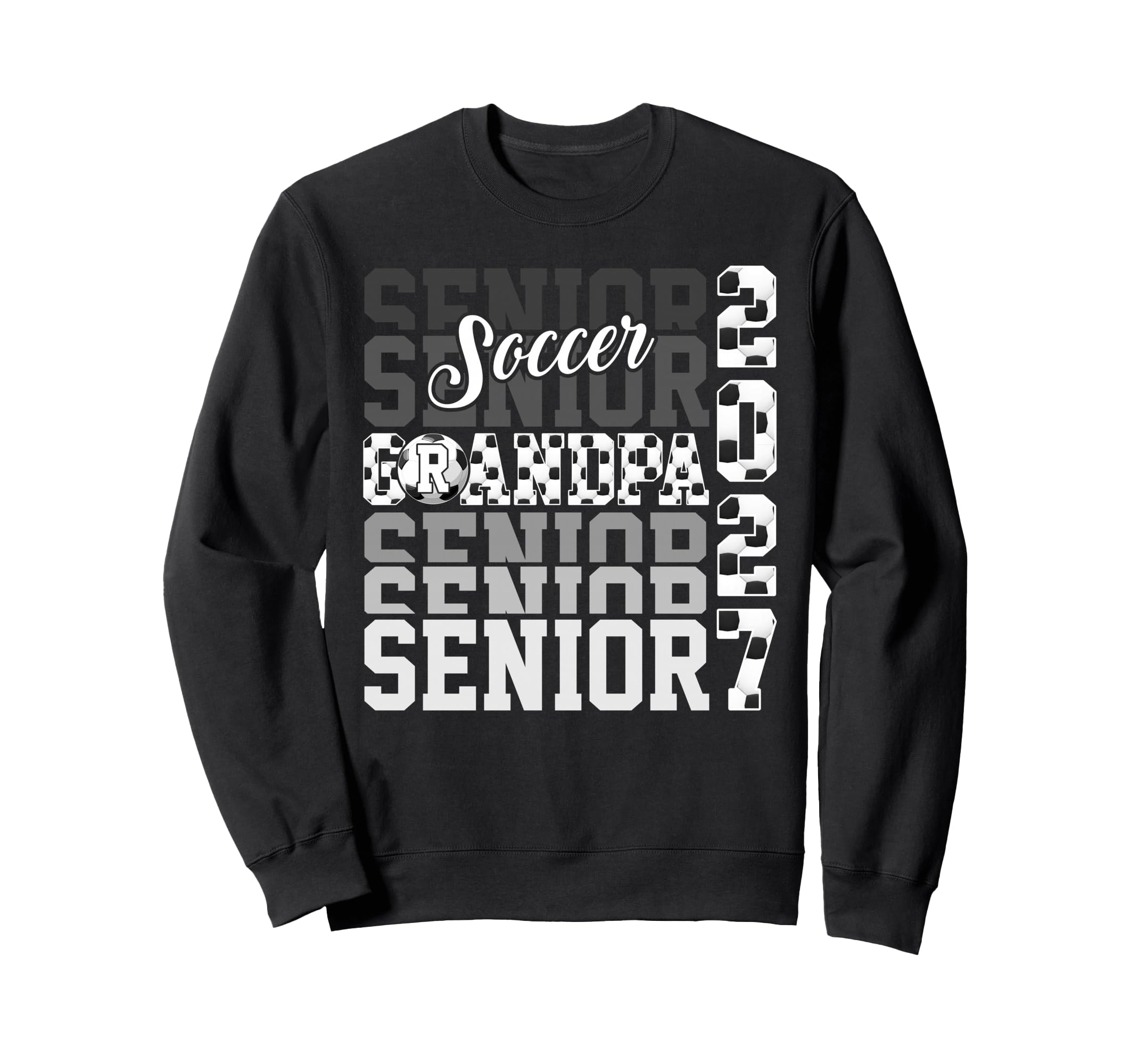 Senior 2027 Soccer Grandpa Sweatshirt - Casual Everyday Wear for Adults