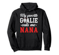 Proud Ice Hockey Goalie Nana Hockey Keeper Hoodie - Novelty Apparel Unisex