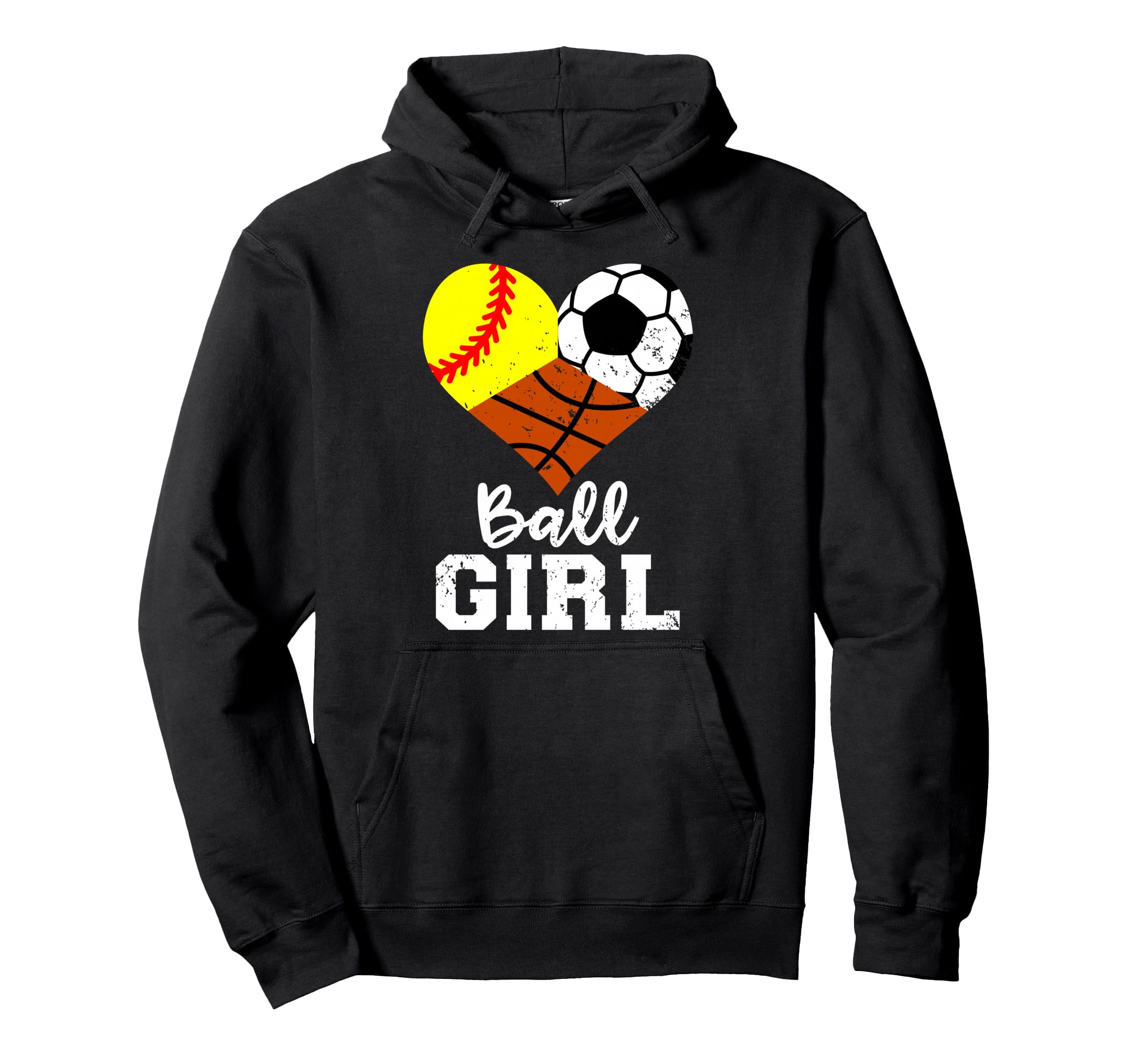 Ball Funny Softball Soccer Basketball Hoodie - Custom Art Print for Adults