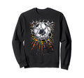 Football Ball Bulging Net From Sweatshirt - Minimalist Print for Adults