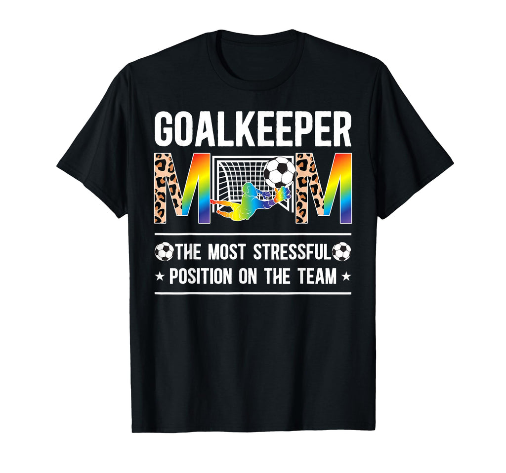 Soccer Goalkeeper Mom Leopard Mother T-Shirt - Trendy Graphic for Adults