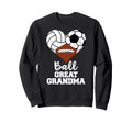 Ball Great Grandma Heart Volleyball Sweatshirt - Custom Art Print Unisex